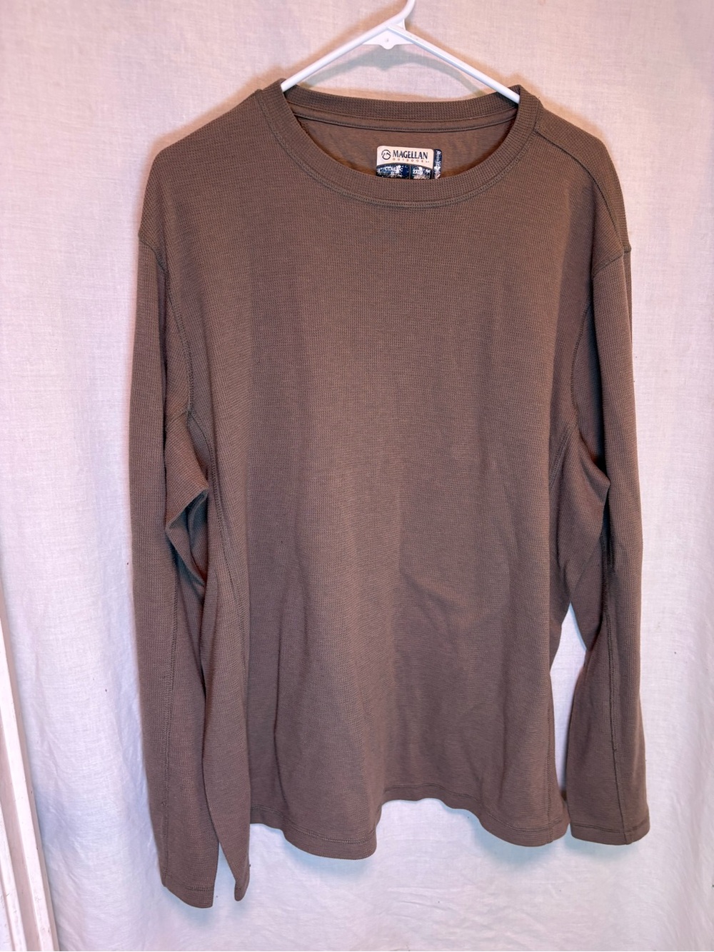 Men's Magellan Outdoors Long Sleeve Thermal Shirt Size 2XL Brown